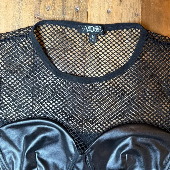 Dolls Kill Black Crop Top with Lace-Up Detail NWOT - Picture 3 of 5